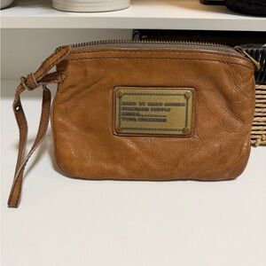 Marc by Marc Jacobs Classic Q Wristlet Tan Leather